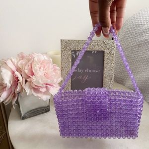 Adorable Purple Beaded Purse